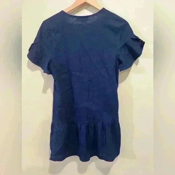 VINEYARD VINES Womens PINTUCKED FLUTTER SLEEVE DRESS Size 0 NEW Navy Blue - Picture 6 of 11